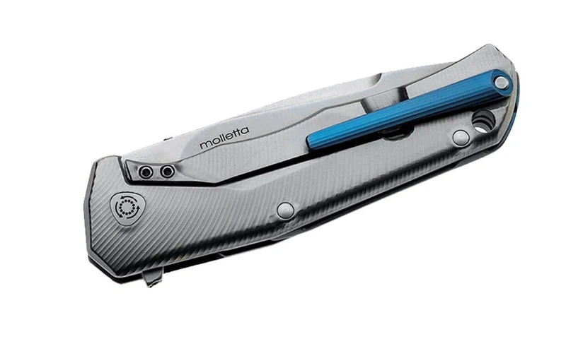 Couteau pliant LionSteel Tre manche 10cm + coffret bois