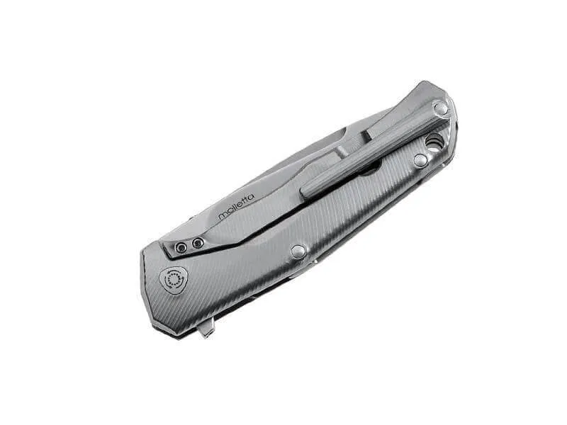 Couteau pliant LionSteel Tre manche 10cm + coffret bois
