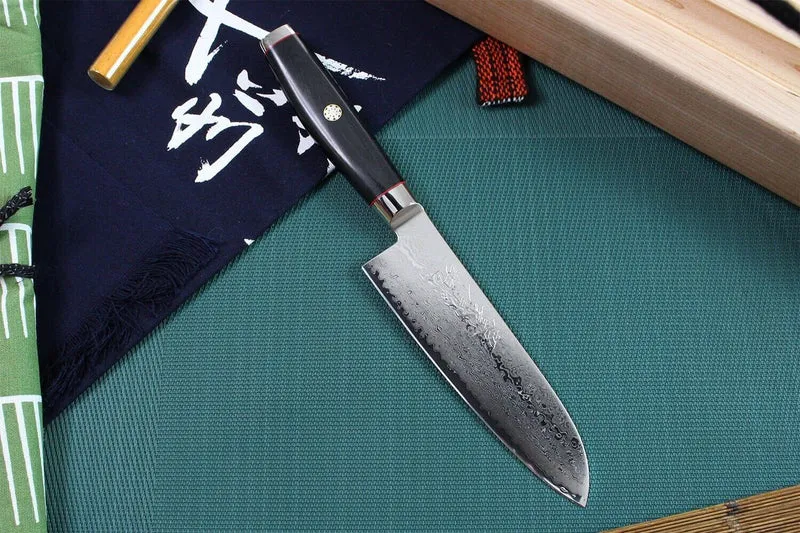 Couteau santoku japonais Yaxell SuperGou Ypsilon 16.5cm damas 193 couches