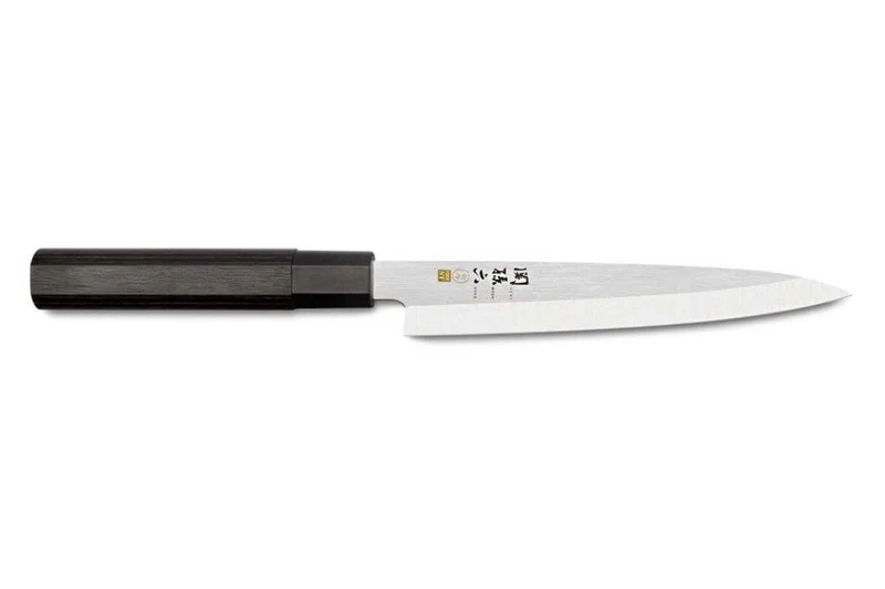Couteau yanagiba japonais Kai Seki Magoroku Kinju acier 1K6 biseauté