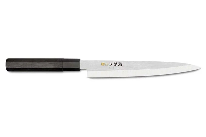 Couteau yanagiba japonais Kai Seki Magoroku Kinju acier 1K6 biseauté