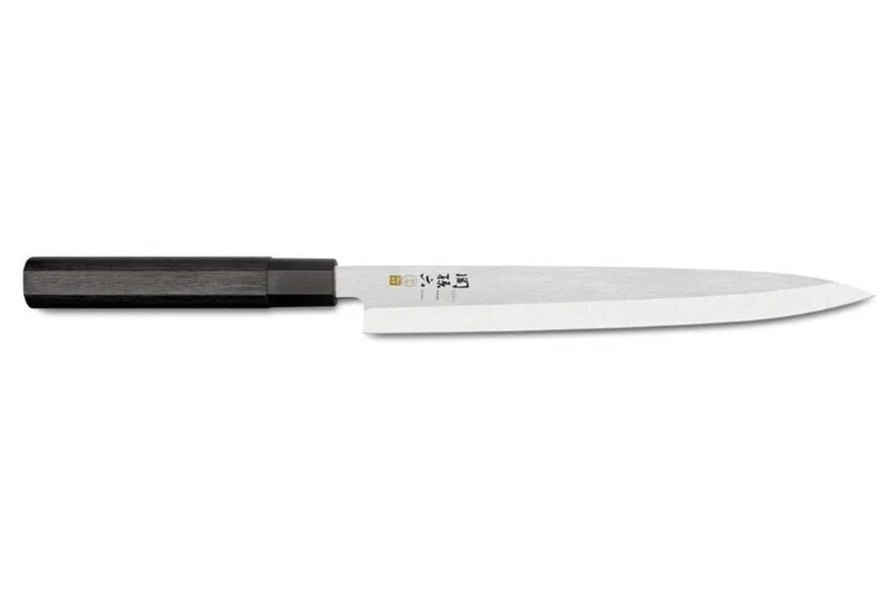 Couteau yanagiba japonais Kai Seki Magoroku Kinju acier 1K6 biseauté