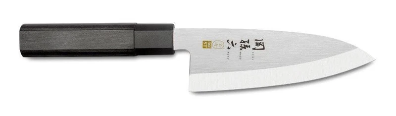 Couteau deba japonais Kai Seki Magoroku Kinju acier 1K6 biseauté
