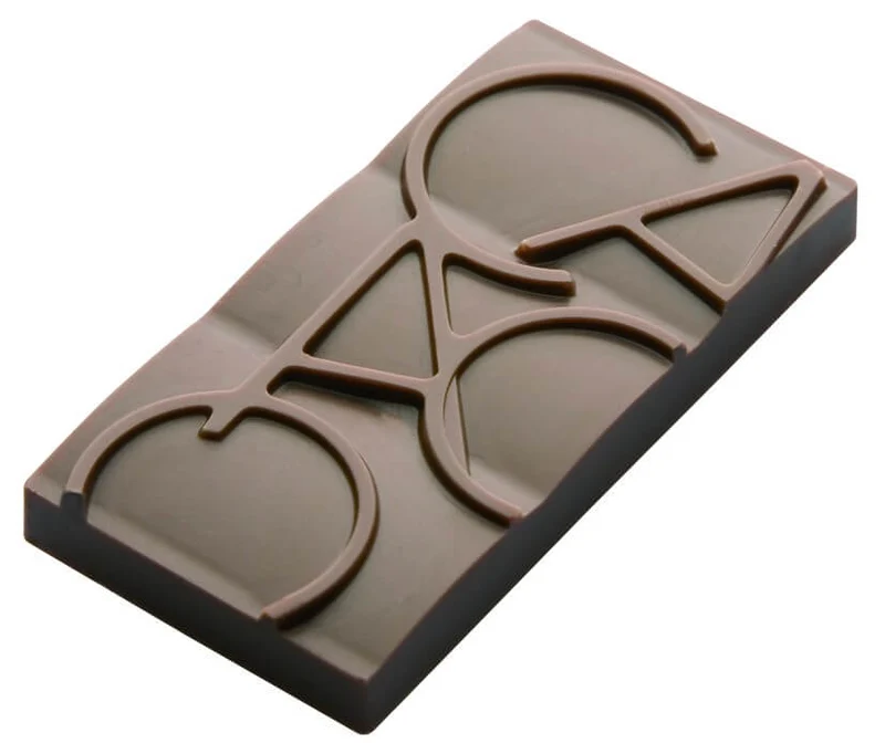 Moule pour 12 mini-tablettes de chocolat 20g cacao en PC 76 x 35mm