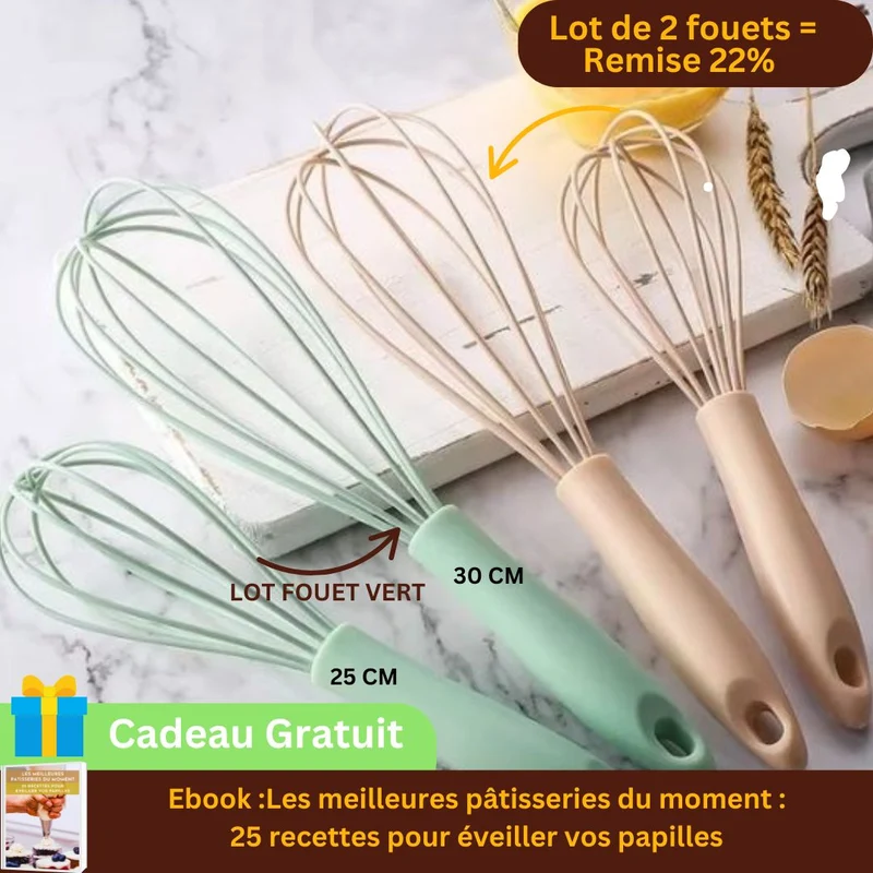 Fouet cuisine rose/vert｜Librecook™
