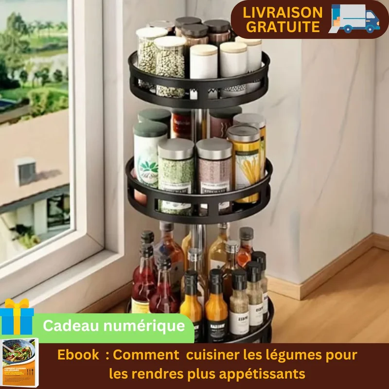 Rangement à épices rotatif｜Librecook™