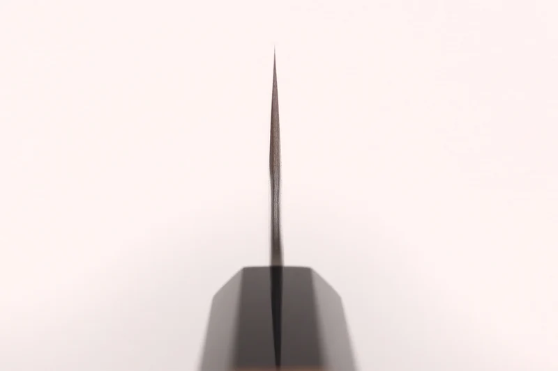 Couteau de chef kiritsuke 20cm japonais artisanal Nigara Hamono Migaki Tsuchime SG2 teck