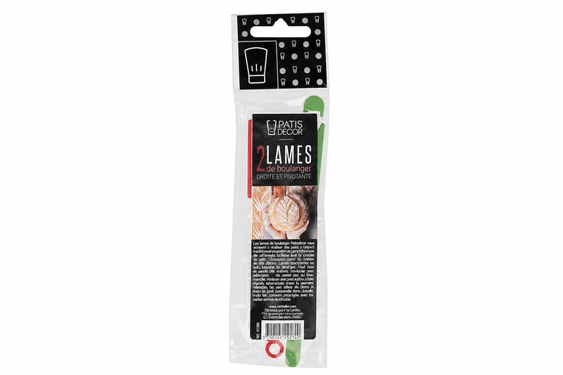 Set de 2 lames de boulanger Patisdécor droites et pivotantes