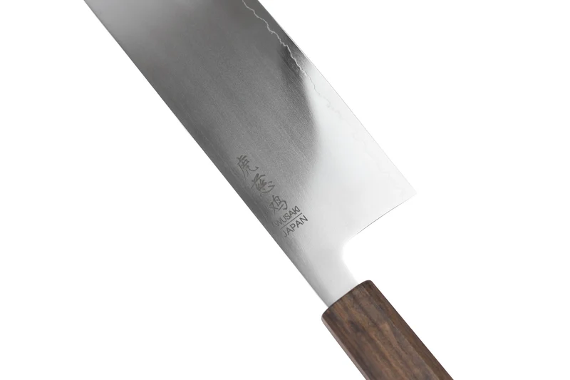 Couteau nakiri 16cm japonais artisanal Wusaki Hikari SLD manche bubinga