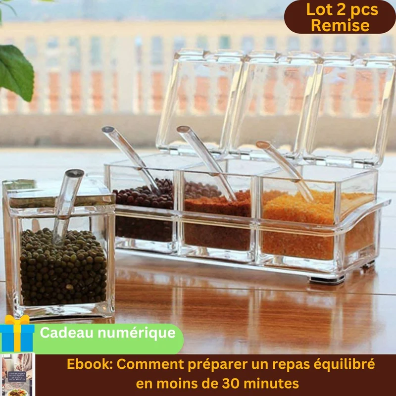 Pot à épices - pot à épices à compartiments｜Librecook™