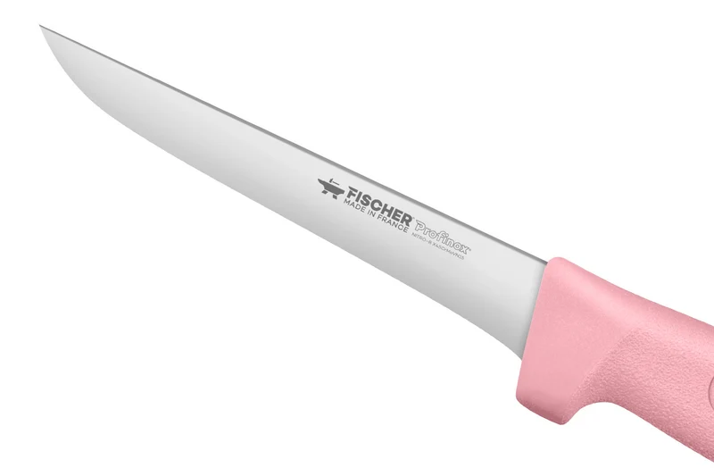 Couteau à désosser Fischer Creative Chef 14cm manche surmoulé rose