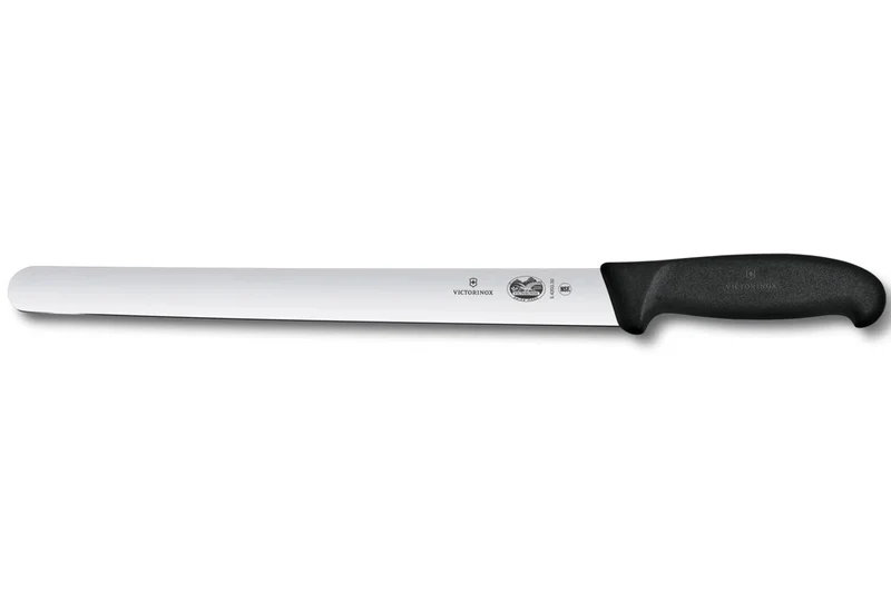 Couteau à jambon Victorinox lame lisse 30cm manche fibrox noir