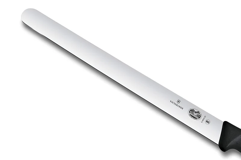 Couteau à jambon Victorinox lame lisse 30cm manche fibrox noir