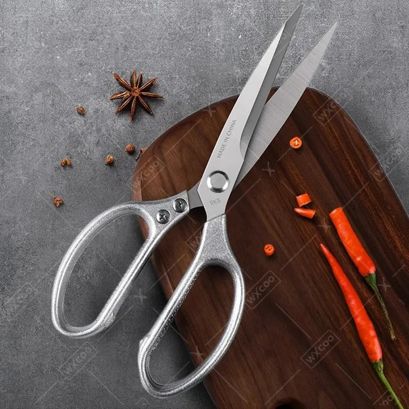 Ciseaux de cuisine multifonctions en inox pour découpe de viandes