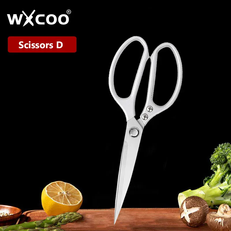 Ciseaux de cuisine multifonctions en inox pour découpe de viandes