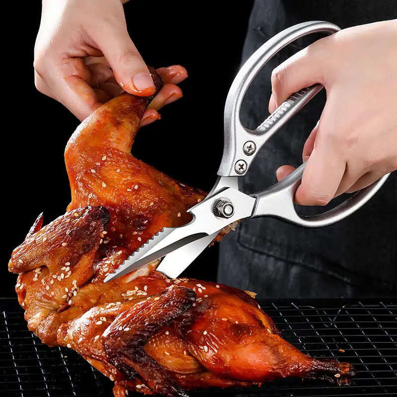 Ciseaux de cuisine inox multifonctionnels pour viande et os