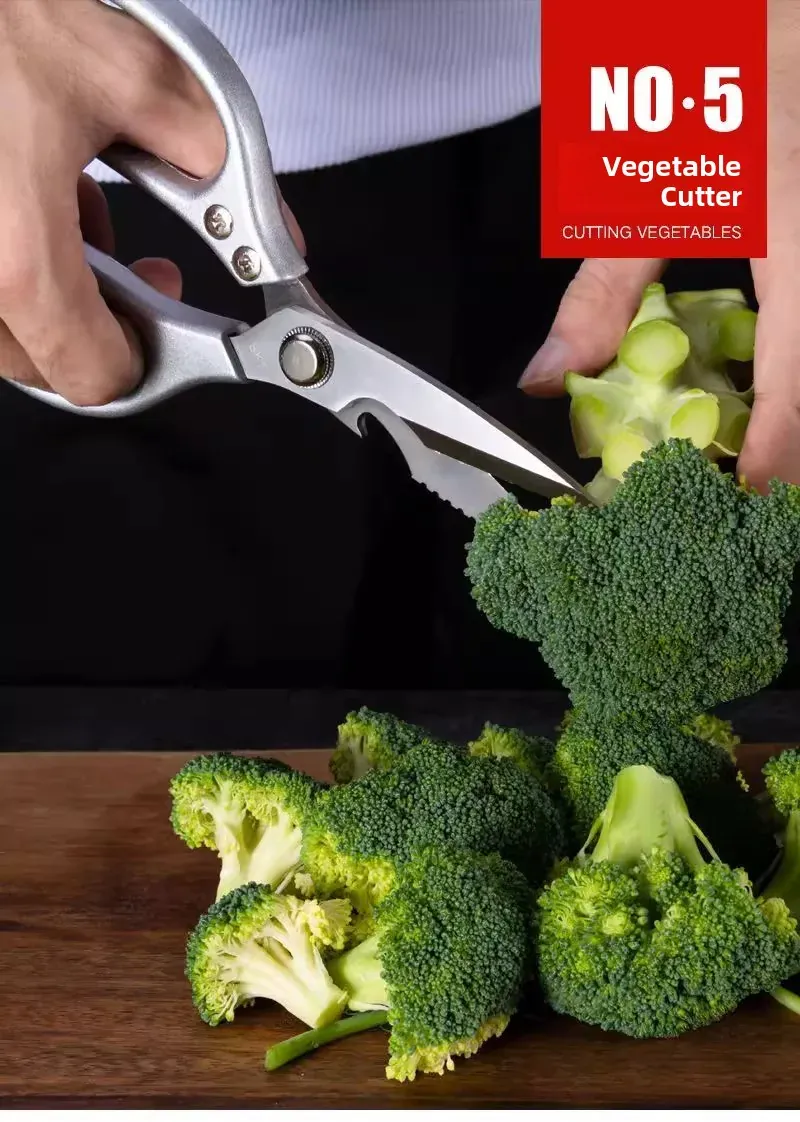 Ciseaux de cuisine inox multifonctionnels pour viande et os