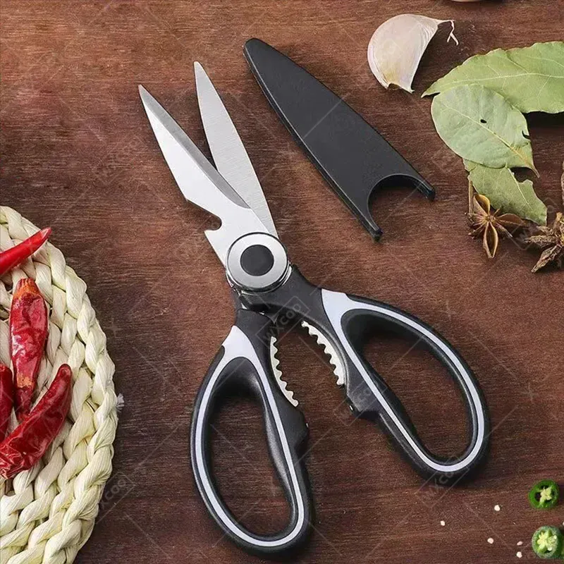 Ciseaux de cuisine inox multifonctions pour couper viandes et os