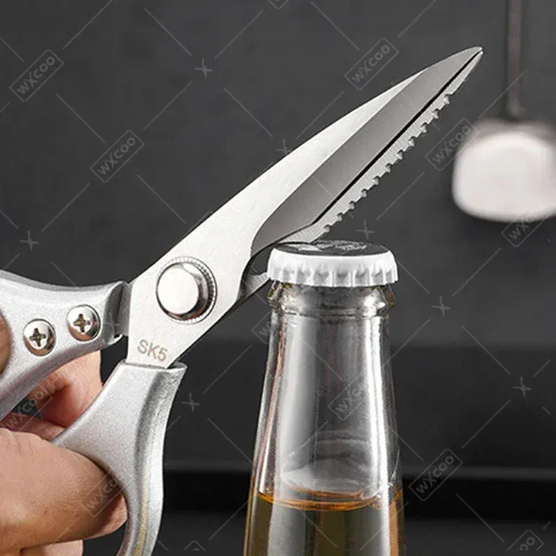 Ciseaux de cuisine inox multifonctions pour couper viandes et os