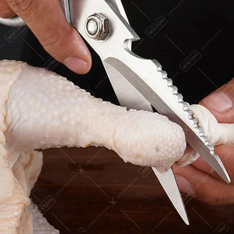Ciseaux de cuisine inox multifonctions pour couper viandes et os