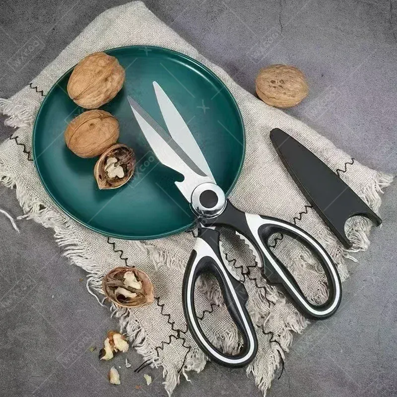 Ciseaux de cuisine inox multifonctions pour couper viandes et os