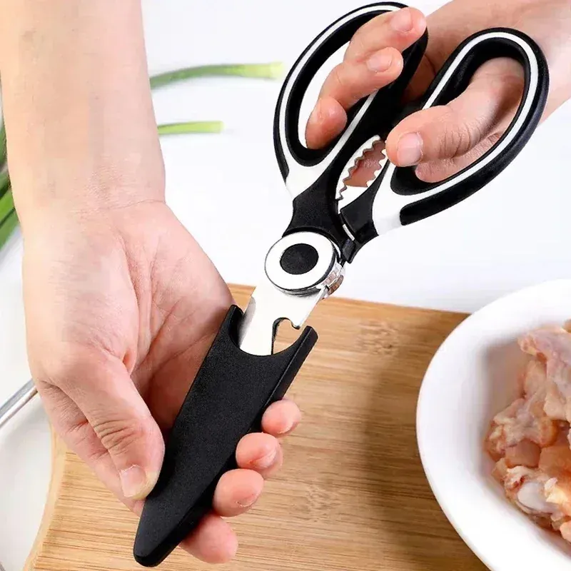 Ciseaux de cuisine inox multifonctions pour couper viandes et os