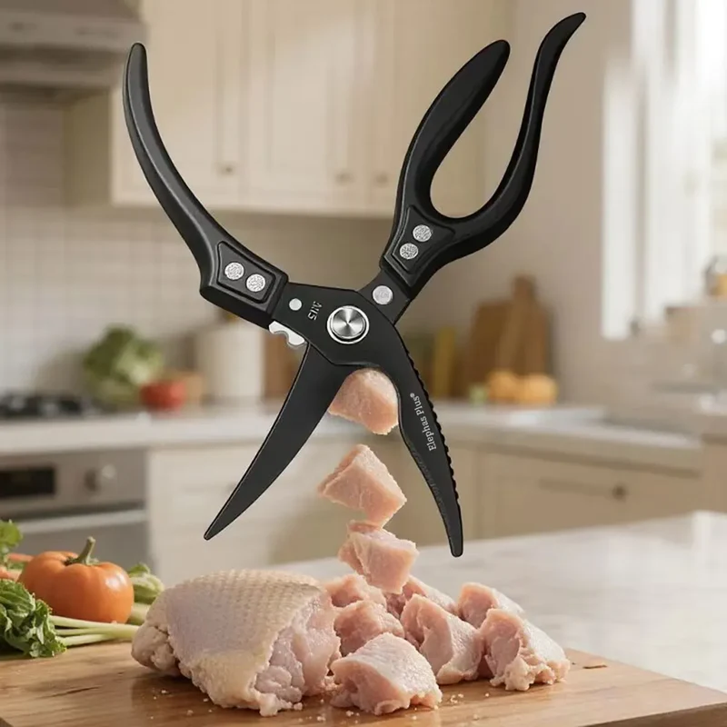 Ciseaux de cuisine en inox pour découpe de poulet et os