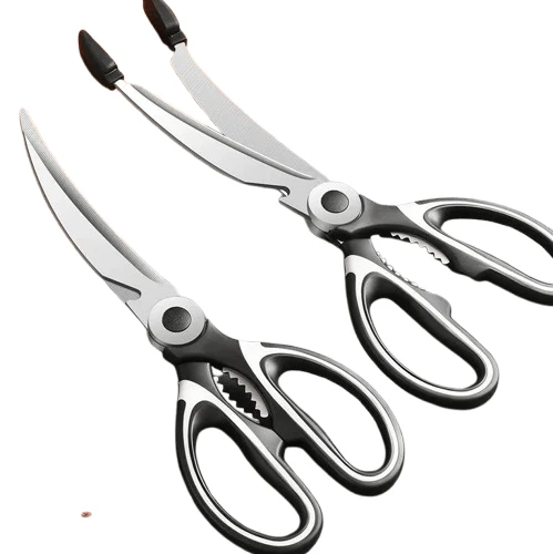 Ciseaux BBQ Multi-Fonctions Inox 304 avec Pince et Brosse Accessoire
