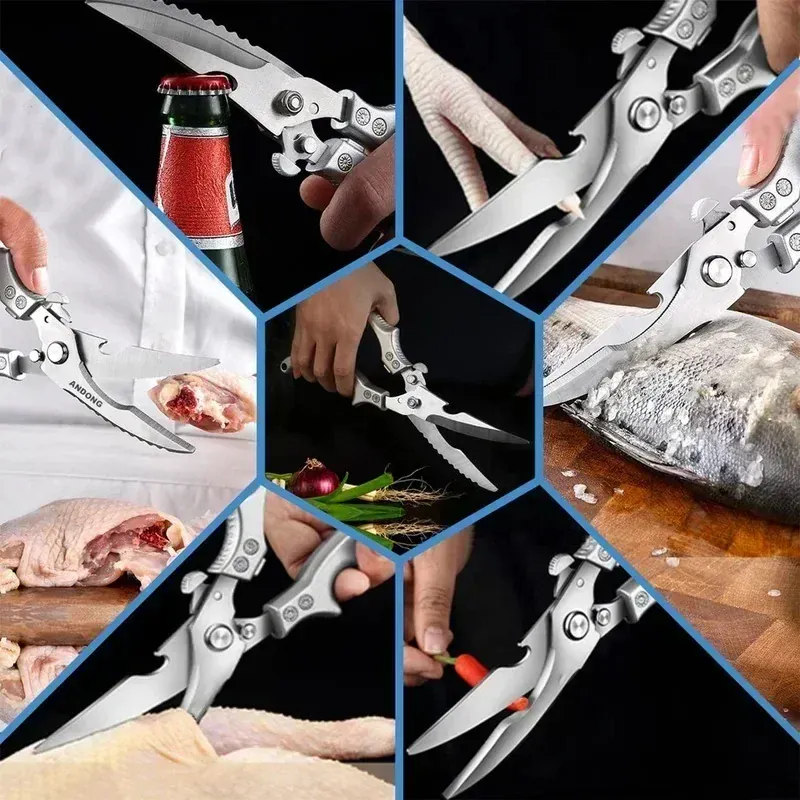 Ciseaux de cuisine en inox | Ultra aiguisés et multifonctions