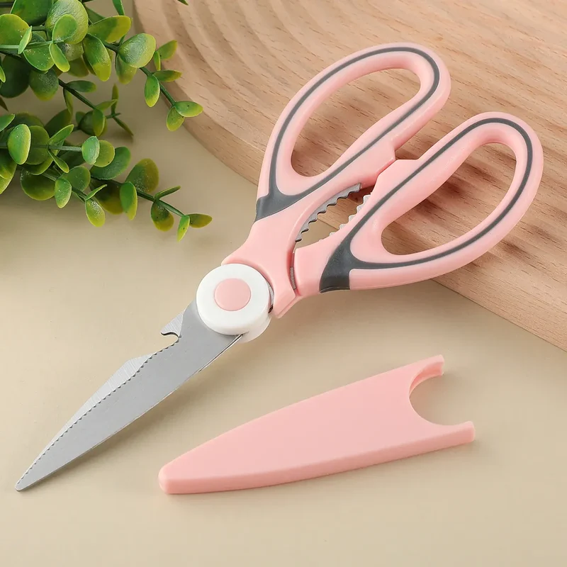 Ciseaux de cuisine en inox multifonctions avec protection | Coupe viandes et légumes