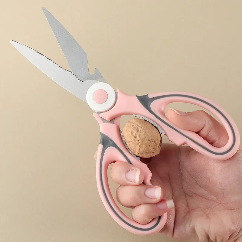 Ciseaux de cuisine en inox multifonctions avec protection | Coupe viandes et légumes