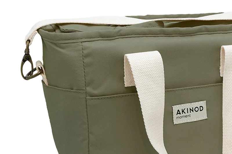 Lunch bag isotherme Akinod 08:17 en polycoton olive 7L