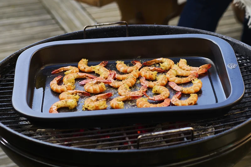 Plancha rectangulaire noire Peugeot Grill to table en céramique - 43cm