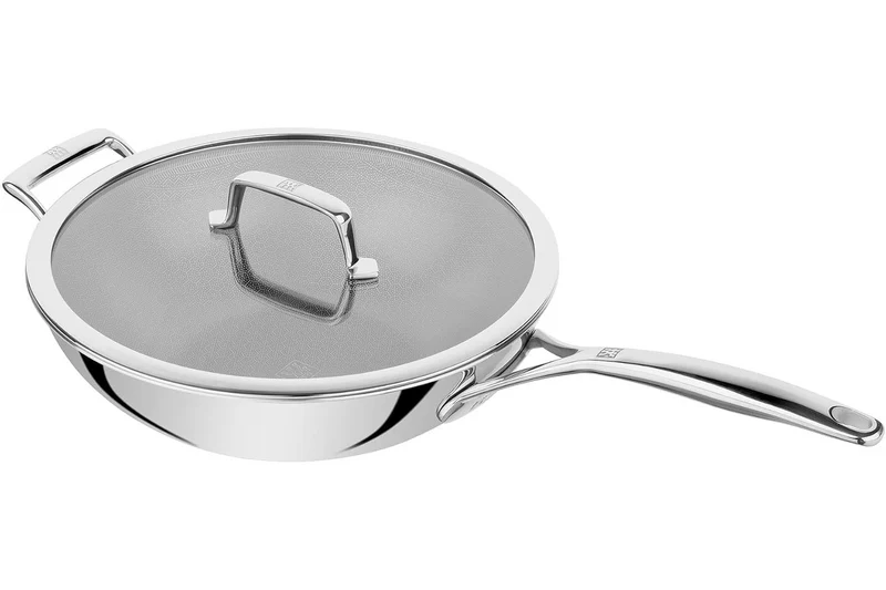 Wok Zwilling Peak Ceraforce® HyCoat en inox et revêtement céramique avec couvercle en verre 30cm