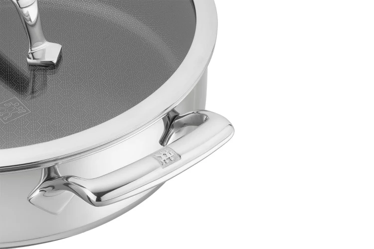 Sauteuse provençale Zwilling Peak Ceraforce® HyCoat en inox et revêtement céramique avec couvercle en verre 26cm