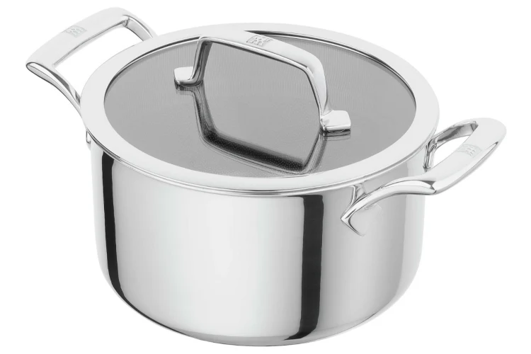 Casserole Zwilling Peak Ceraforce® HyCoat en acier inoxydable et revêtement céramique avec couvercle en verre