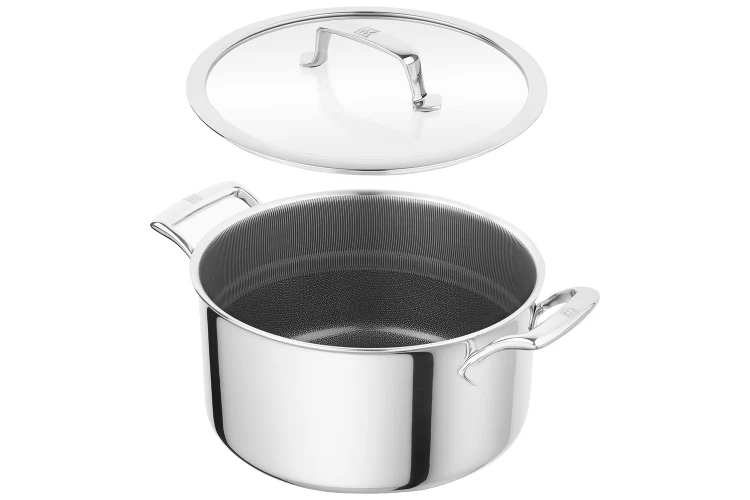 Casserole Zwilling Peak Ceraforce® HyCoat en acier inoxydable et revêtement céramique avec couvercle en verre