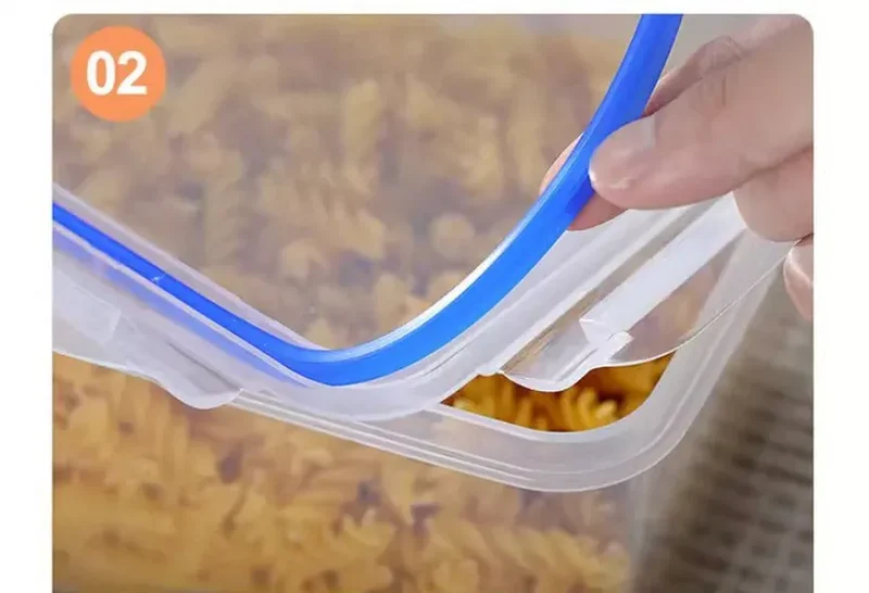 Boîte Hermétique Plastique avec Couvercle - Lot de 8 Pièces