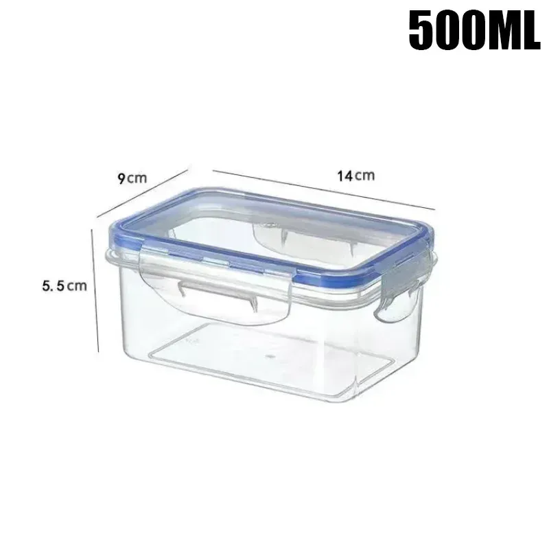 Boîte Hermétique Plastique avec Couvercle - Lot de 8 Pièces