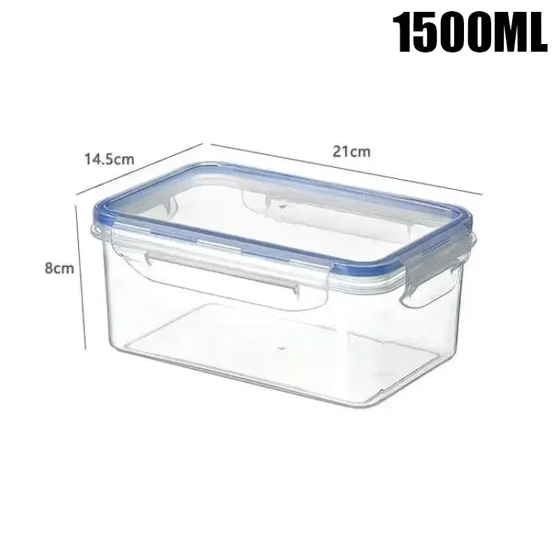 Boîte Hermétique Plastique avec Couvercle - Lot de 8 Pièces