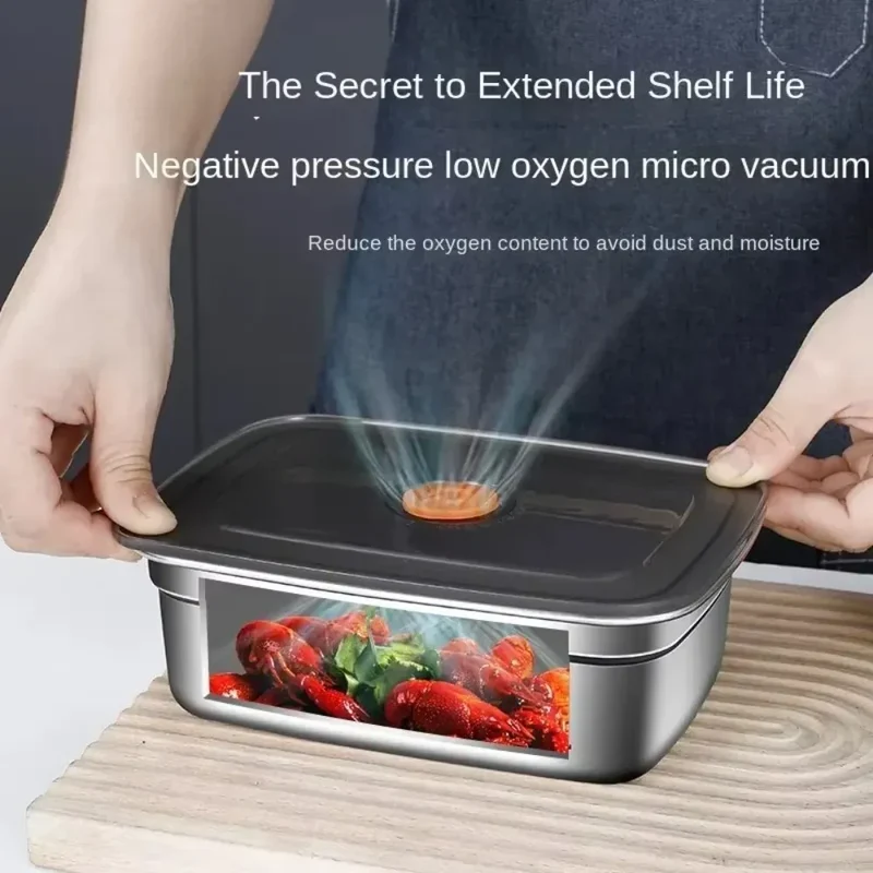 Boîte Hermétique Inox 600 à 3200 ml Anti-fuite Compatible Micro-ondes