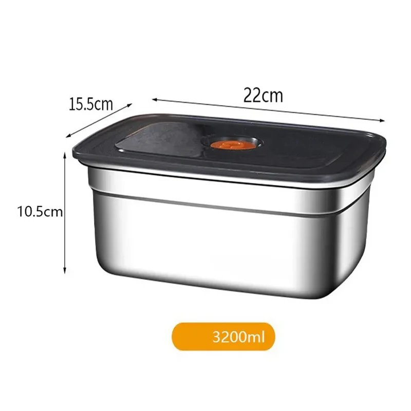 Boîte Hermétique Inox 600 à 3200 ml Anti-fuite Compatible Micro-ondes
