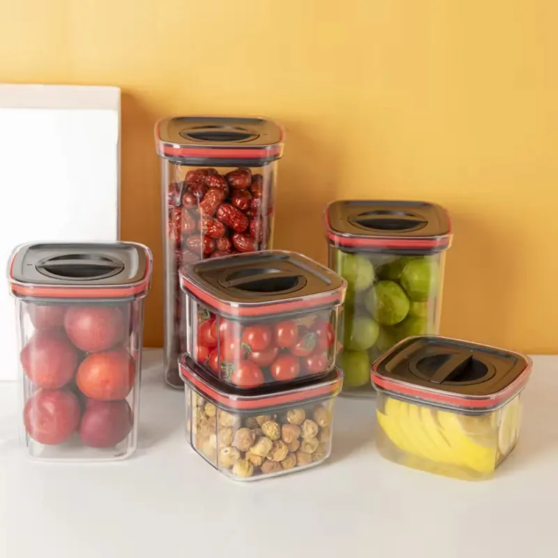 Boîte Hermétique Transparent en Plastique avec Couvercle - Lot de 3