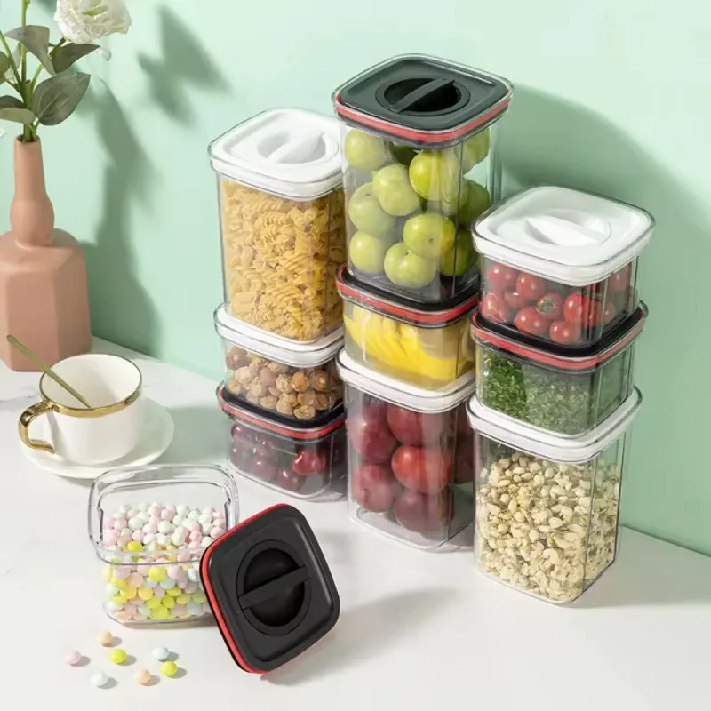 Boîte Hermétique Transparent en Plastique avec Couvercle - Lot de 3