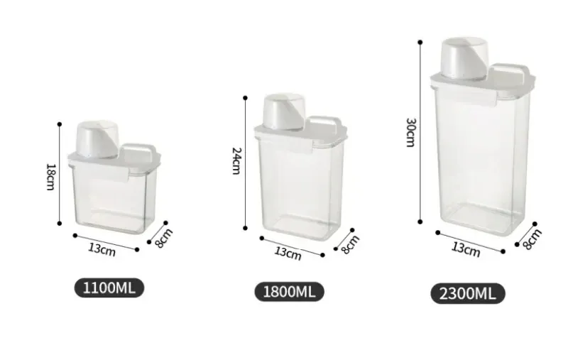 Boîte Hermétique Transparent en Plastique avec Couvercle - Lot de 3