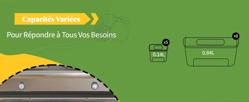 Lot de 13 Boîtes Hermétiques en Plastique Transparent Anti-Fuite