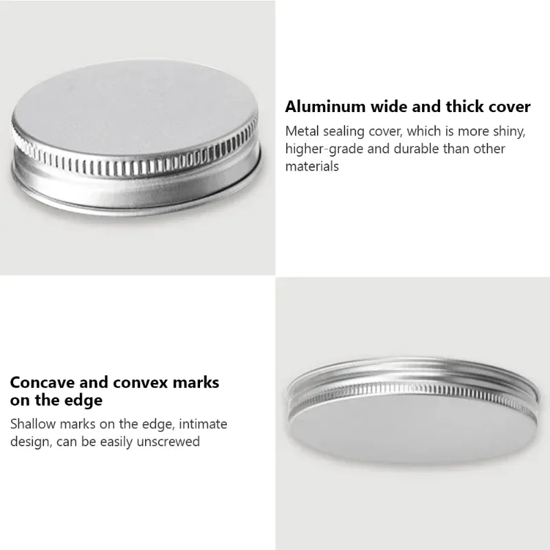 Lot de 50 Pots en Plastique PET Alimentaire 30–150 ml avec Couvercle Aluminium Vissé
