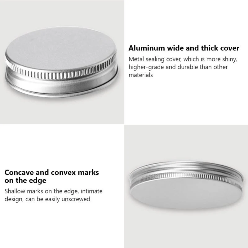 Lot de 50 Pots en Plastique PET Alimentaire 30–150 ml avec Couvercle Aluminium Vissé