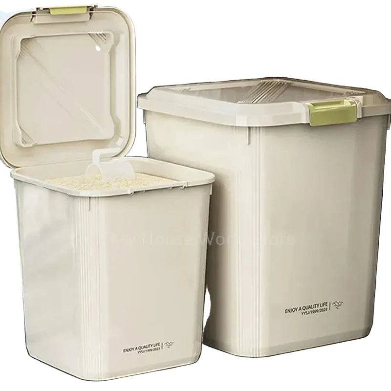 Boîte Conservation Riz 10L Hermétique Anti-Insectes Avec Couvercle