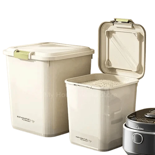 Boîte Conservation Riz 10L Hermétique Anti-Insectes Avec Couvercle